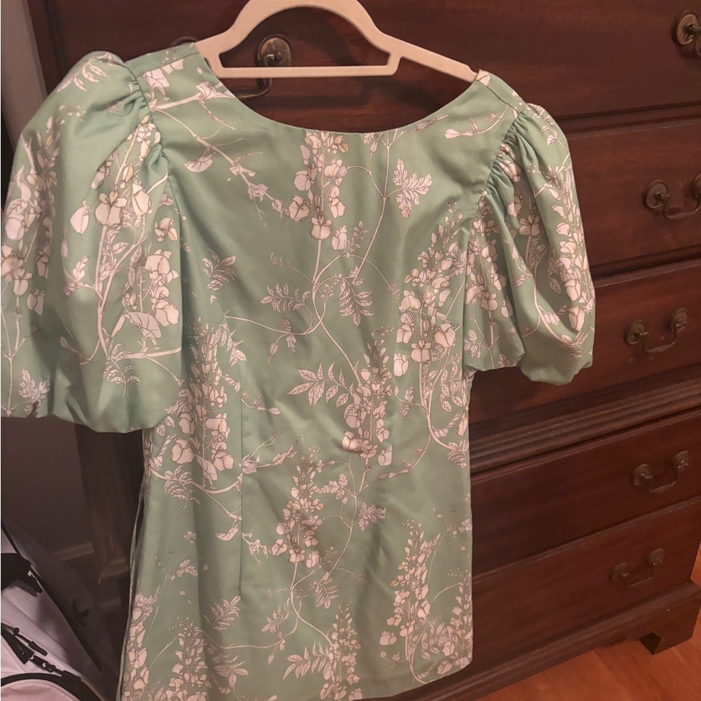 Floral Puff Sleeve Mini Dress